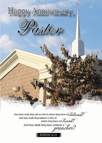 Poster for the anniversary wishes for a pastor.