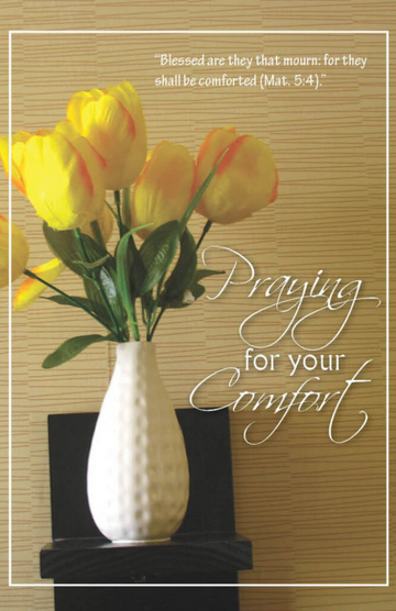 Yellow Tulips in a White Vase Get Well Soon Card