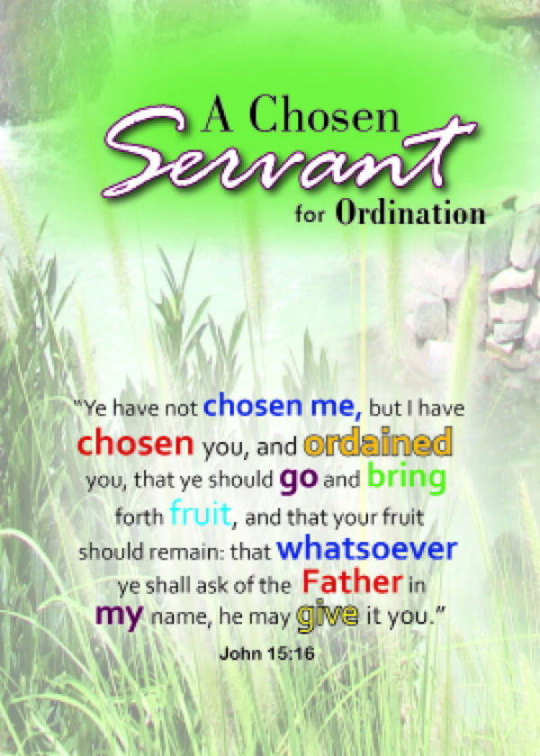 A Chosen Servant for Ordination